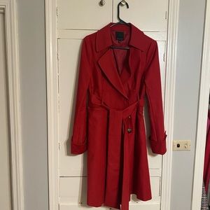 Red size M trench coat from The Limited.